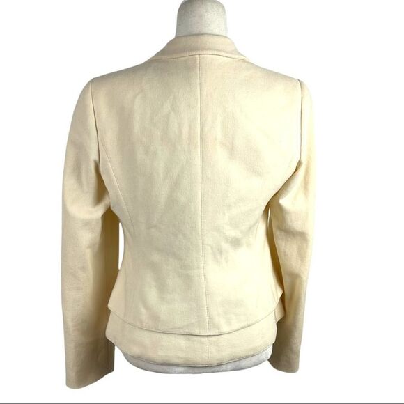 New Emporio Armani Single-breasted Fitted High/low Peplum Blazer Size 12 - Picture 9 of 15